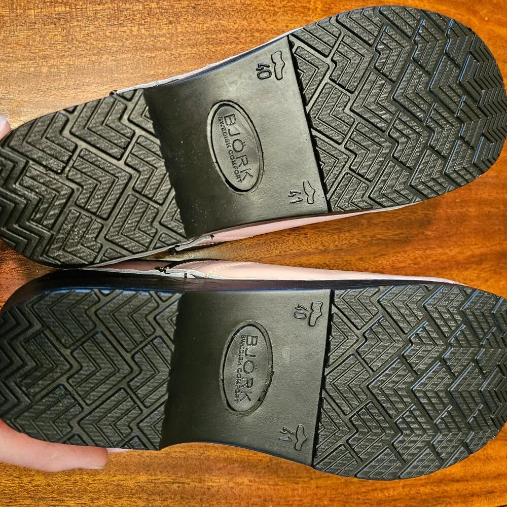 BJORK PRO ELSA Patent Leather Clogs Pink Size EU-40, US 9-9.5 NEW IN BOX - Picture 6 of 12